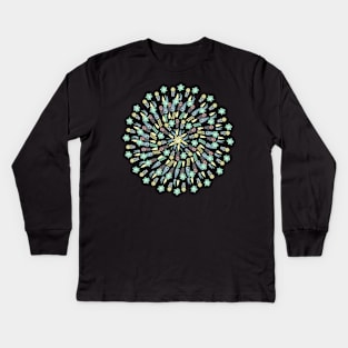 Floral whirl Kids Long Sleeve T-Shirt